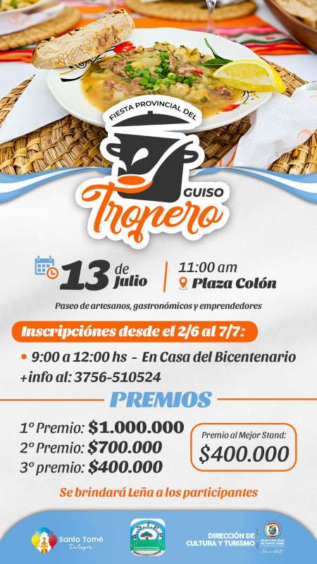 La Fiesta Provincial del Guiso Tropero vuelve con su 7ª edición!